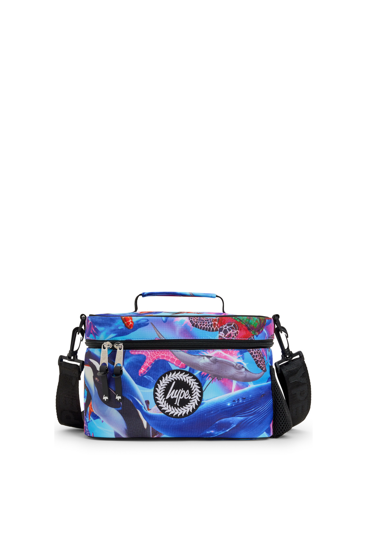 Hype Sea Life school bag set open interior — compartments and features