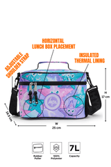 Hype Purple & Green Starfish insulated lunch bag — additional view, trendy school accessory UAE