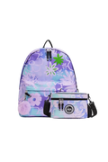 Backpack Iconic Set of 2 Purple Floral Doodle