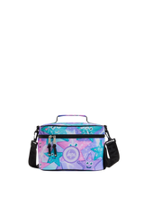 Hype Purple/Green Starfish school bag set open interior — compartments and features