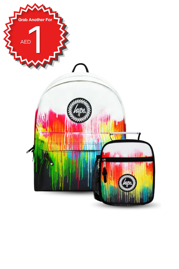 Backpack Iconic Set of 2 Drips Multicolour