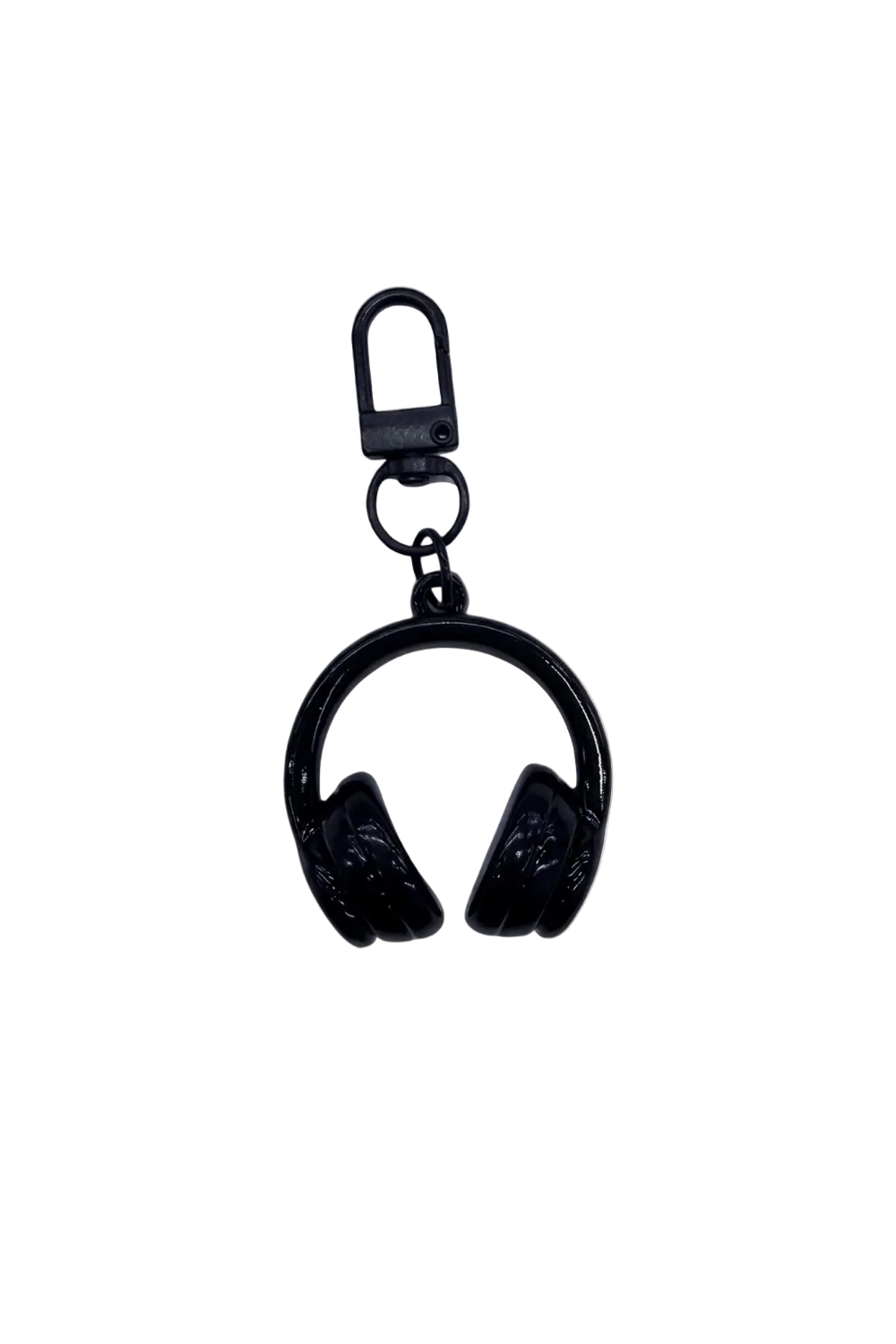 Black Headphone Charm Keyring