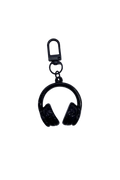 Black Headphone Charm Keyring