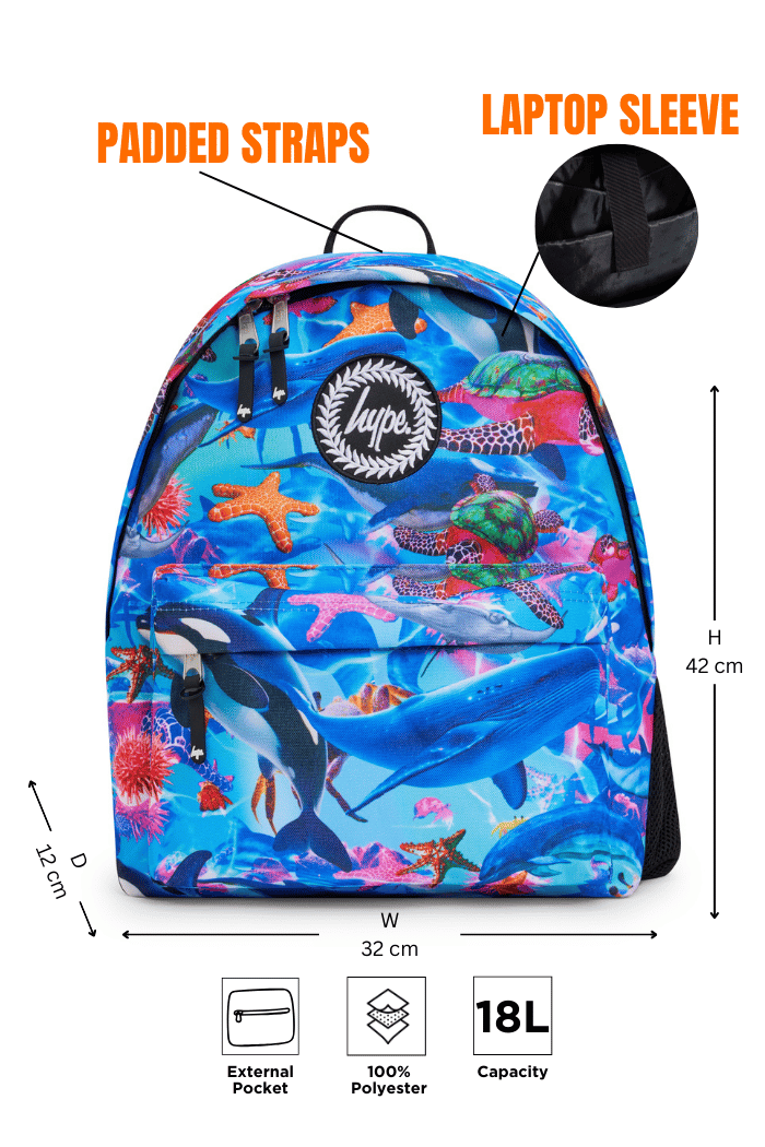 Hype Sea Life backpack — additional view, trendy school accessory UAE