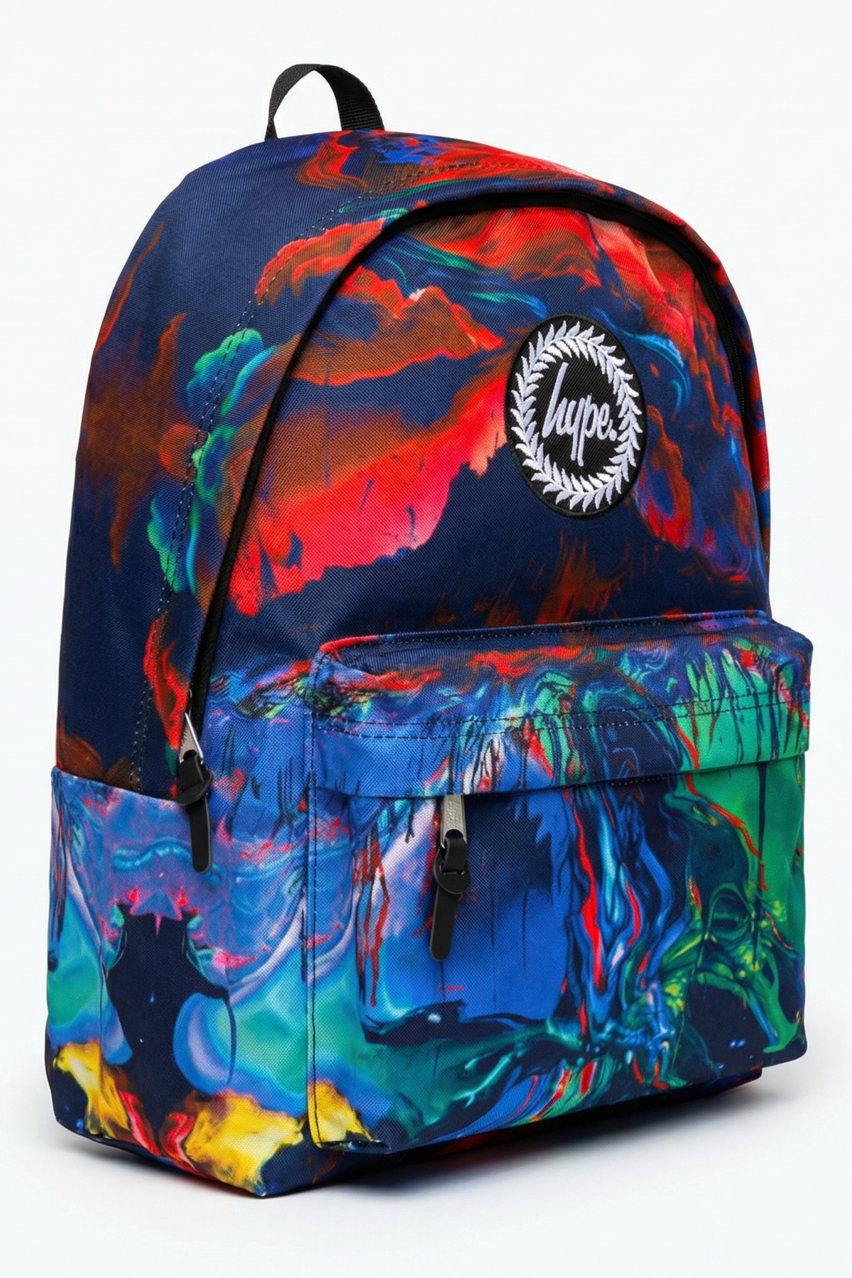 Hype Dream Splash backpack side view showing padded straps and pockets
