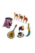 Middle Eastern Sticker Pack, Set of 5