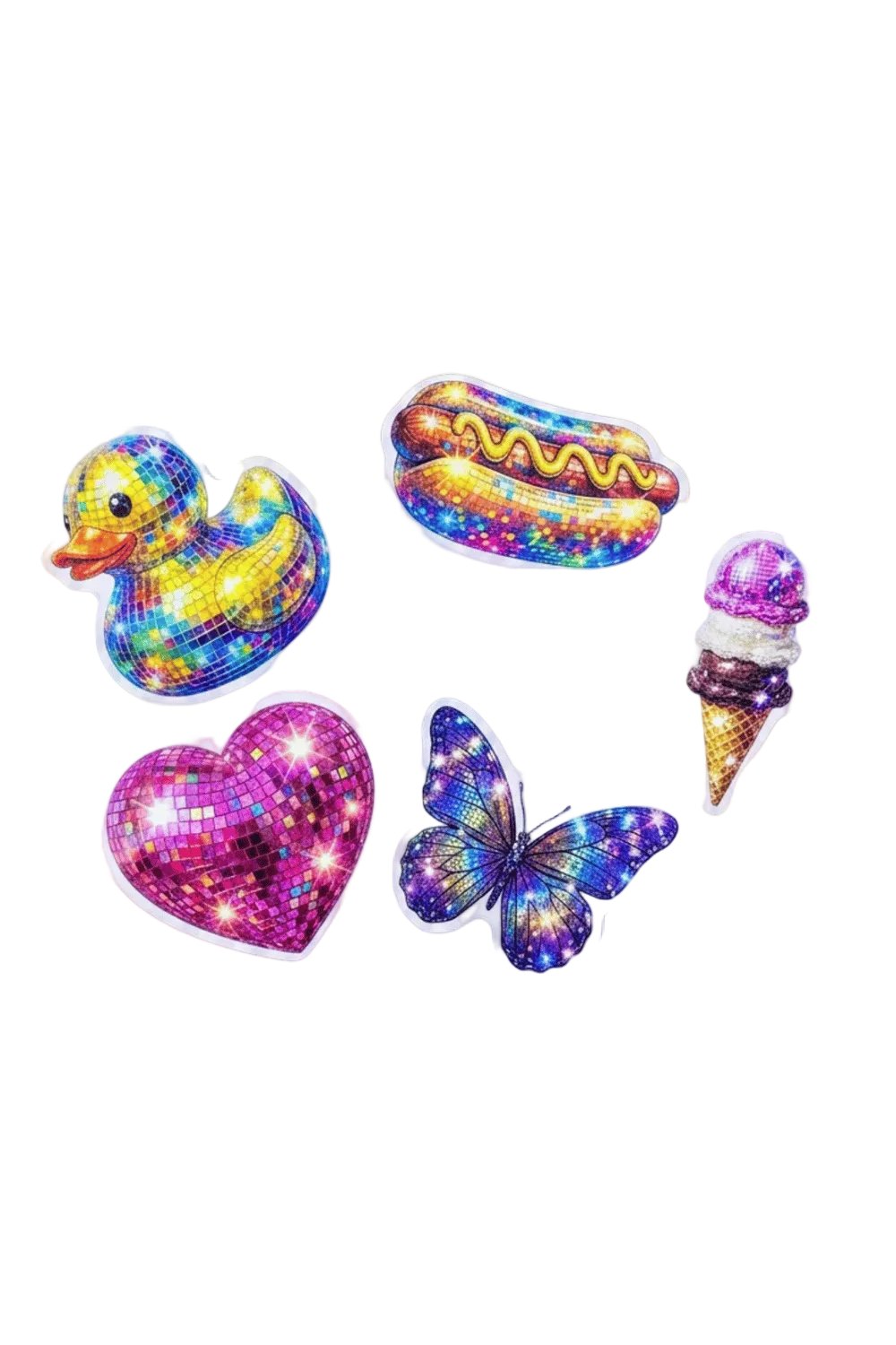 Disco Sparkle Sticker Pack, Set of 5