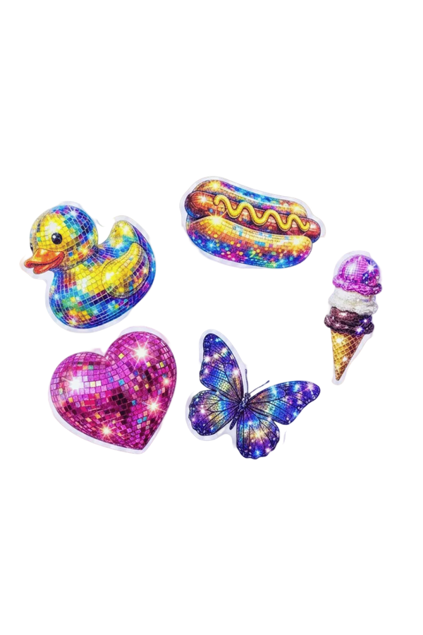 Disco Sparkle Sticker Pack, Set of 5