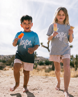 Hype Unisex Essence Grey T-Shirt — side view and fit for teens