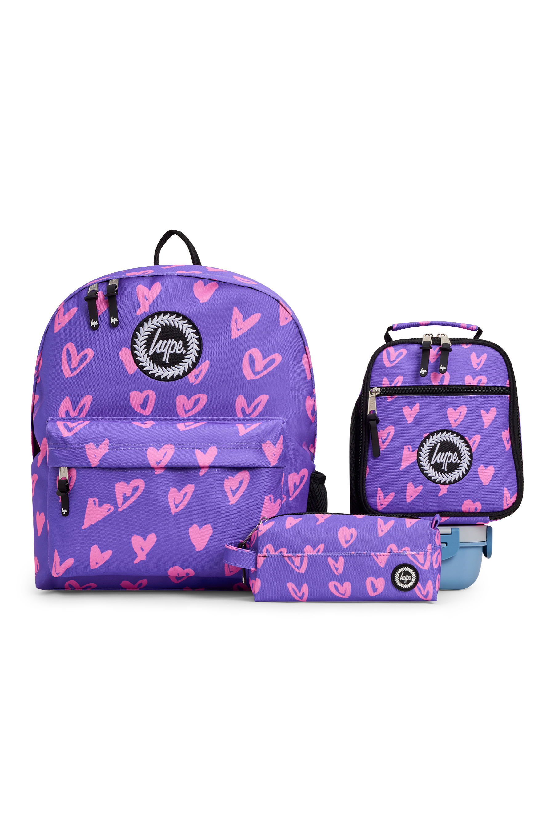 PURPLE / PINK SCRIBBLE HEART SET OF 3