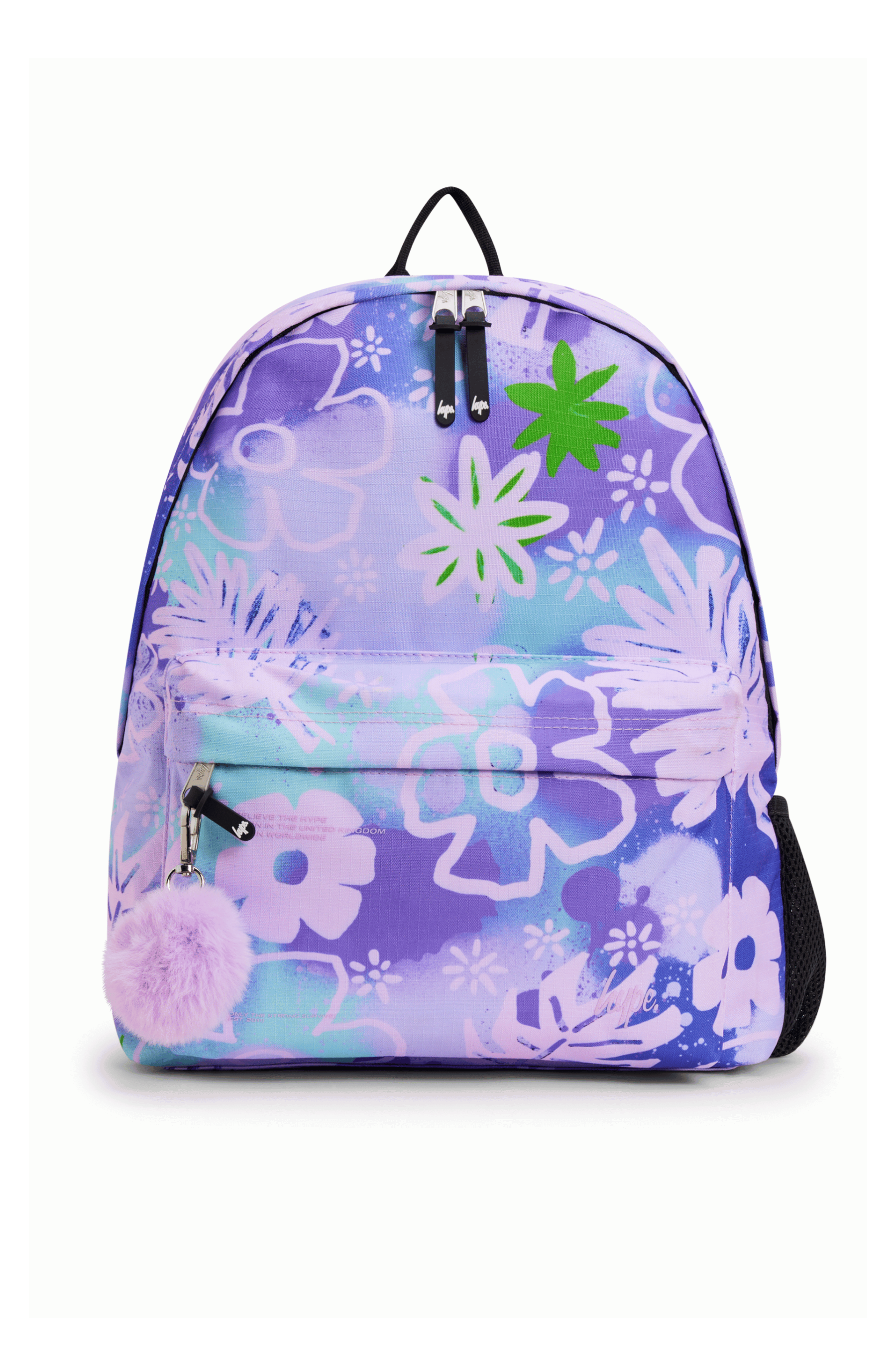 Backpack Iconic Set of 2 Purple Floral Doodle