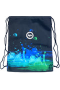 Drawstring Bag Black 3D Droplets