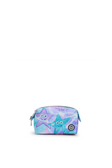 Hype Purple/Green Starfish school bag set — layout showing all pockets and design details