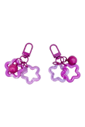 Pink Star Charm Keyrings, Set of 2