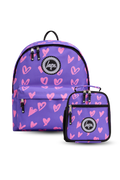 Backpack Iconic Set of 2 Purple & Pink Scribble Heart