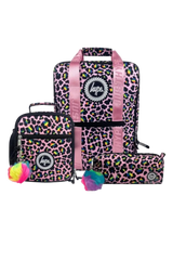 Hype Pink Disco Leopard girls' school bag set — bold design for school in UAE