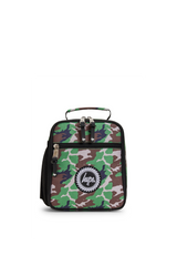 Hype Camo Crest school bag set — layout showing all pockets and design details