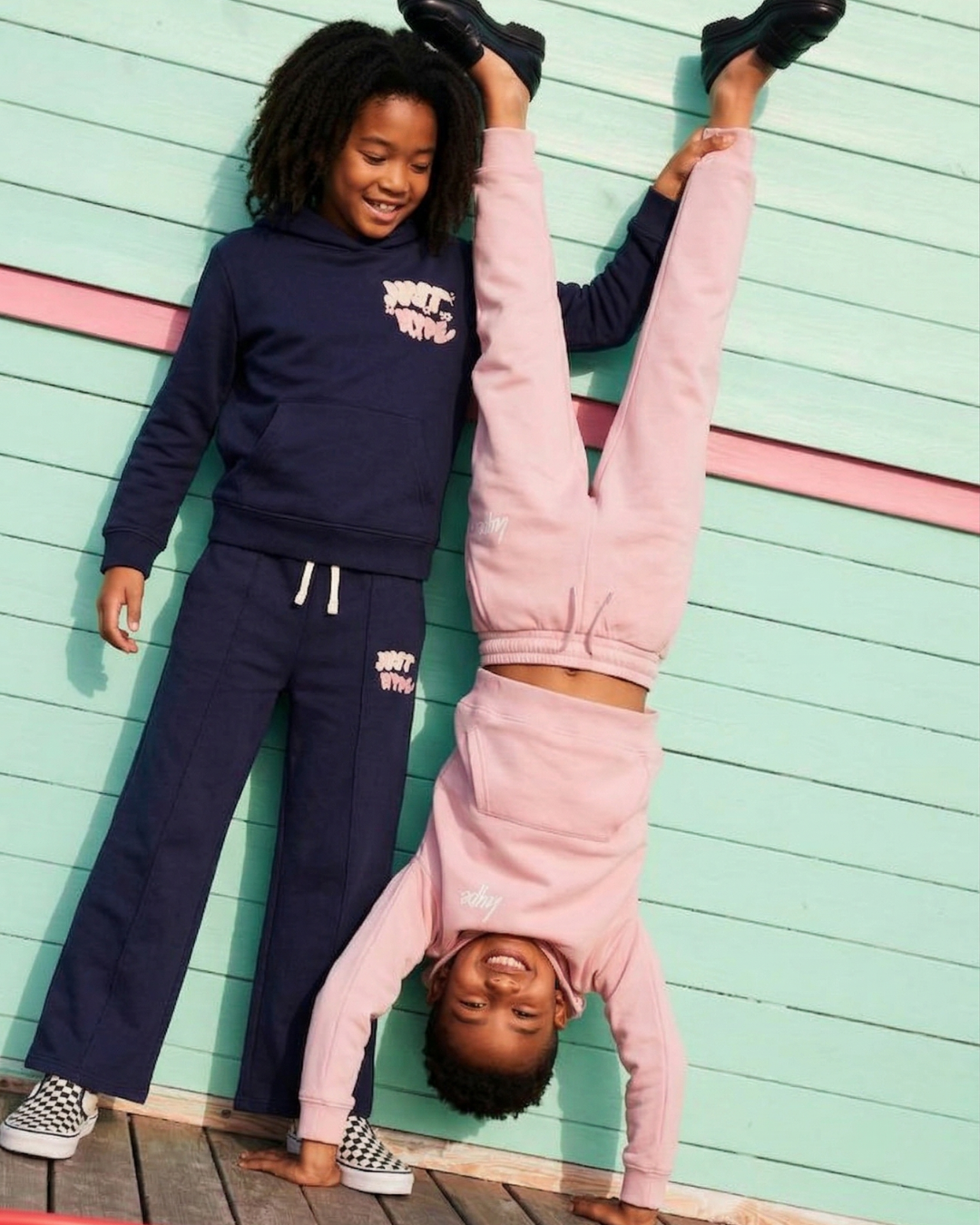 Hype Girls Navy Fantasy Wide Leg Joggers