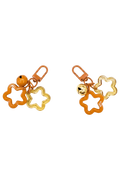 Orange Star Charm Keyrings, Set of 2