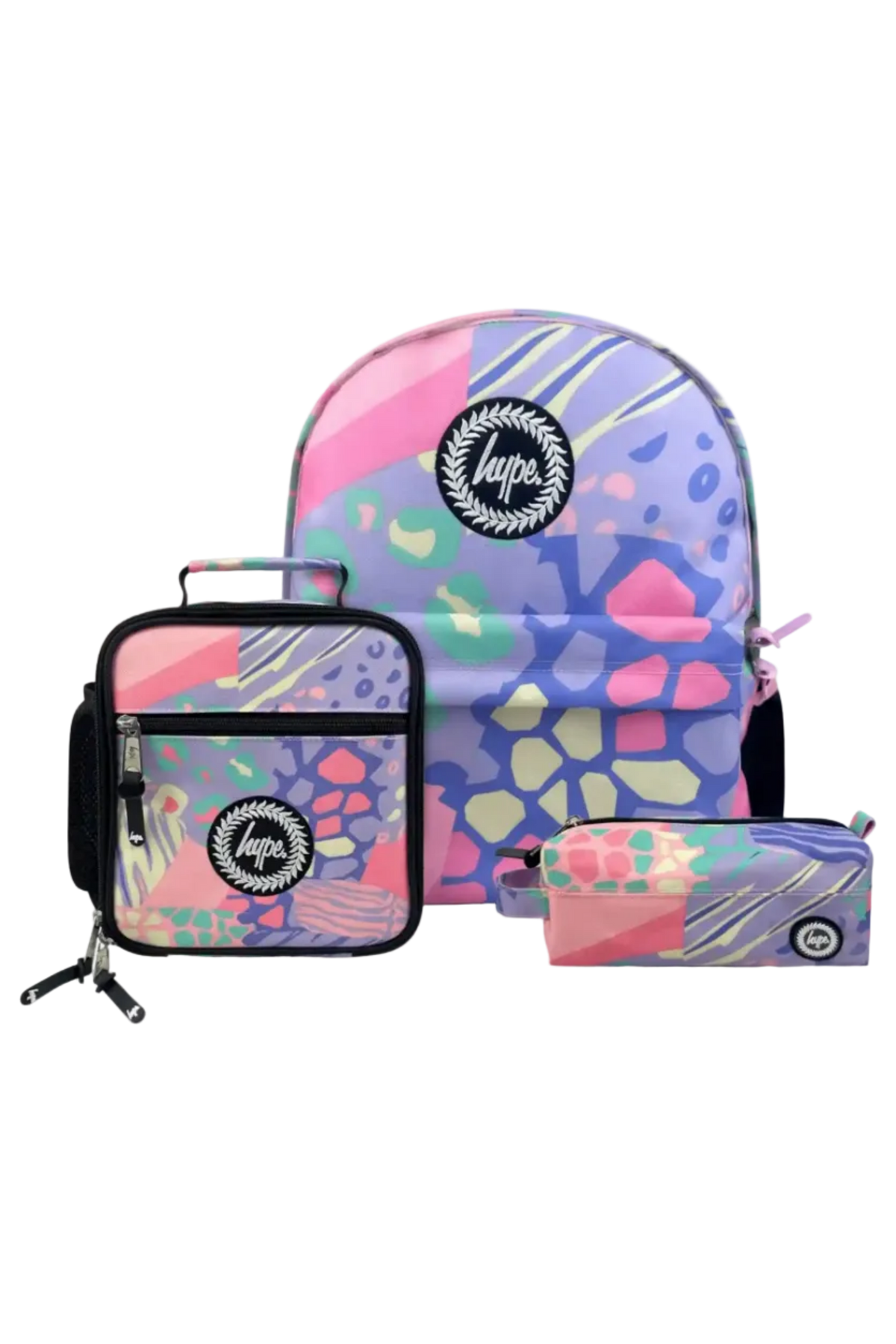 Hype Pastel Prints girls' school bag set — bold design for school in UAE