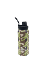 Hype Camo Crest school bag set — open showing insulated interior and compartments