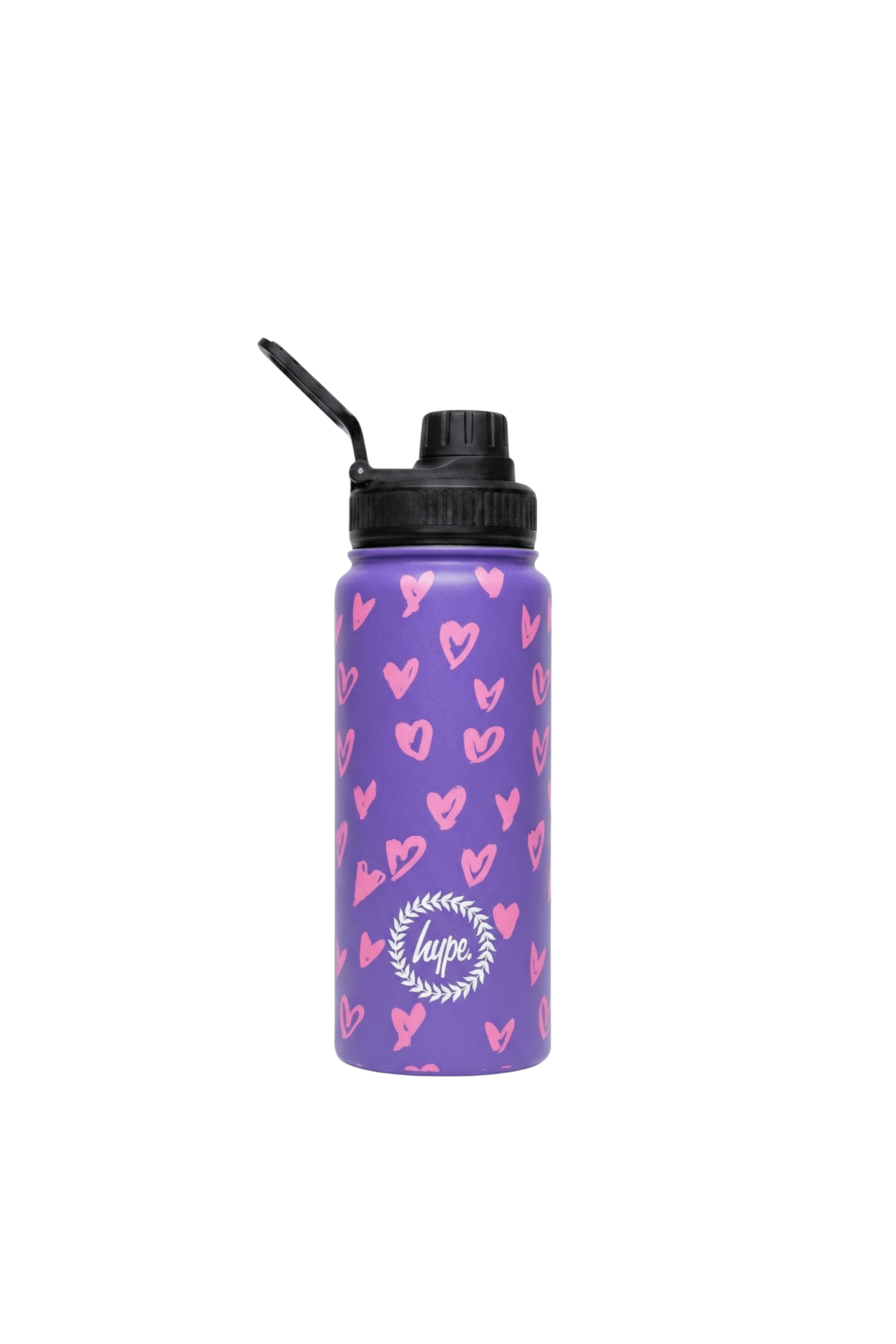 Hype Purple & Pink Scribble Heart school accessory — detail view of print and material quality