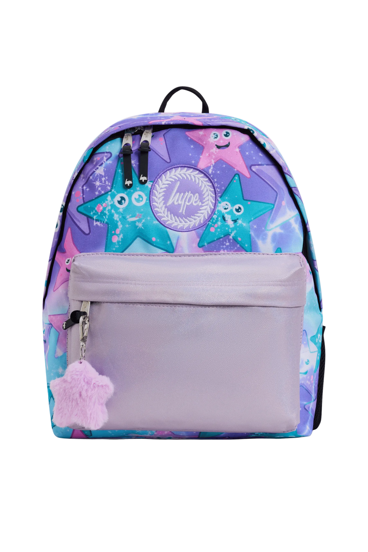 Hype Purple/Green Starfish school bag set front view — vibrant print and durable build