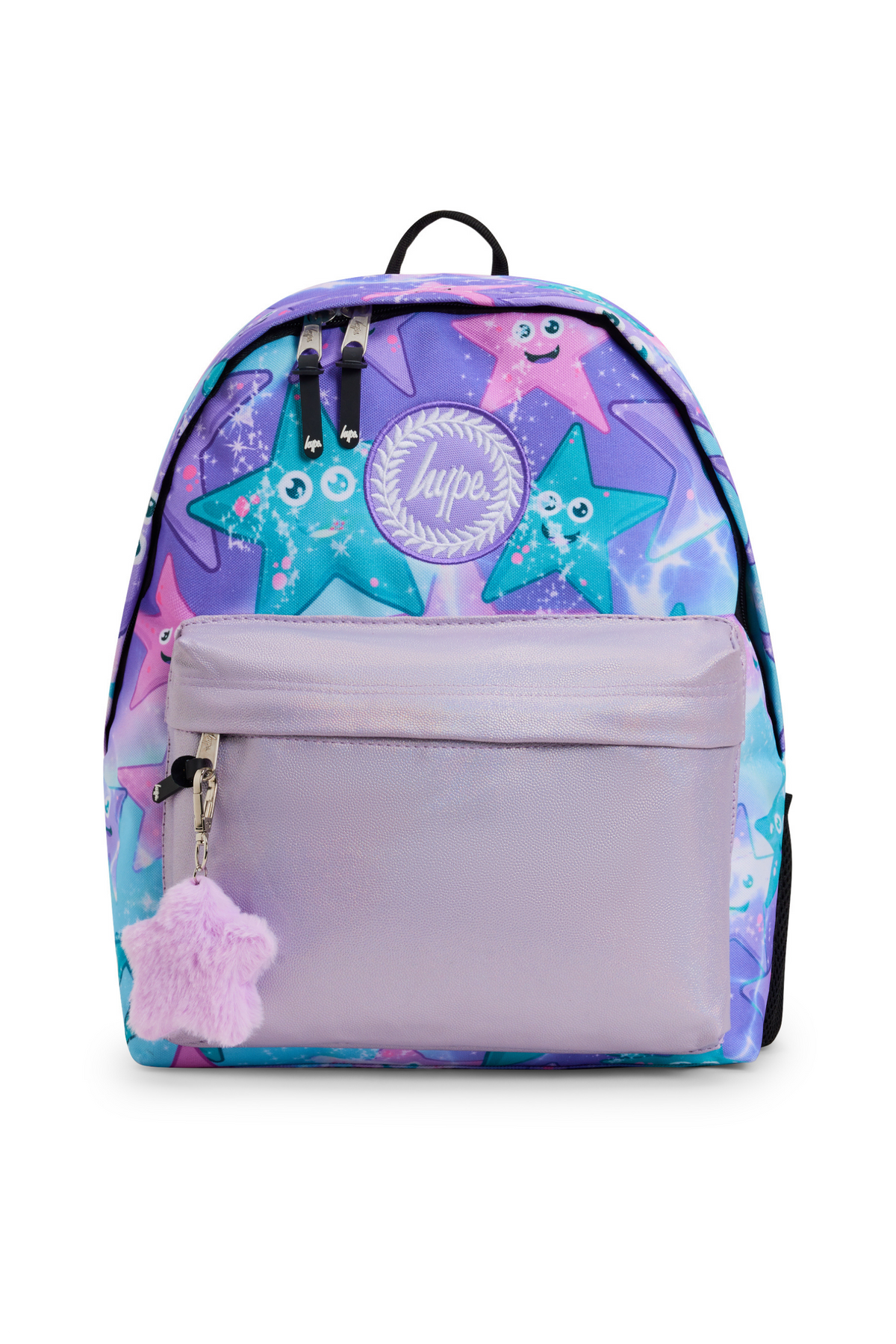 Hype Purple/Green Starfish school bag set front view — vibrant print and durable build