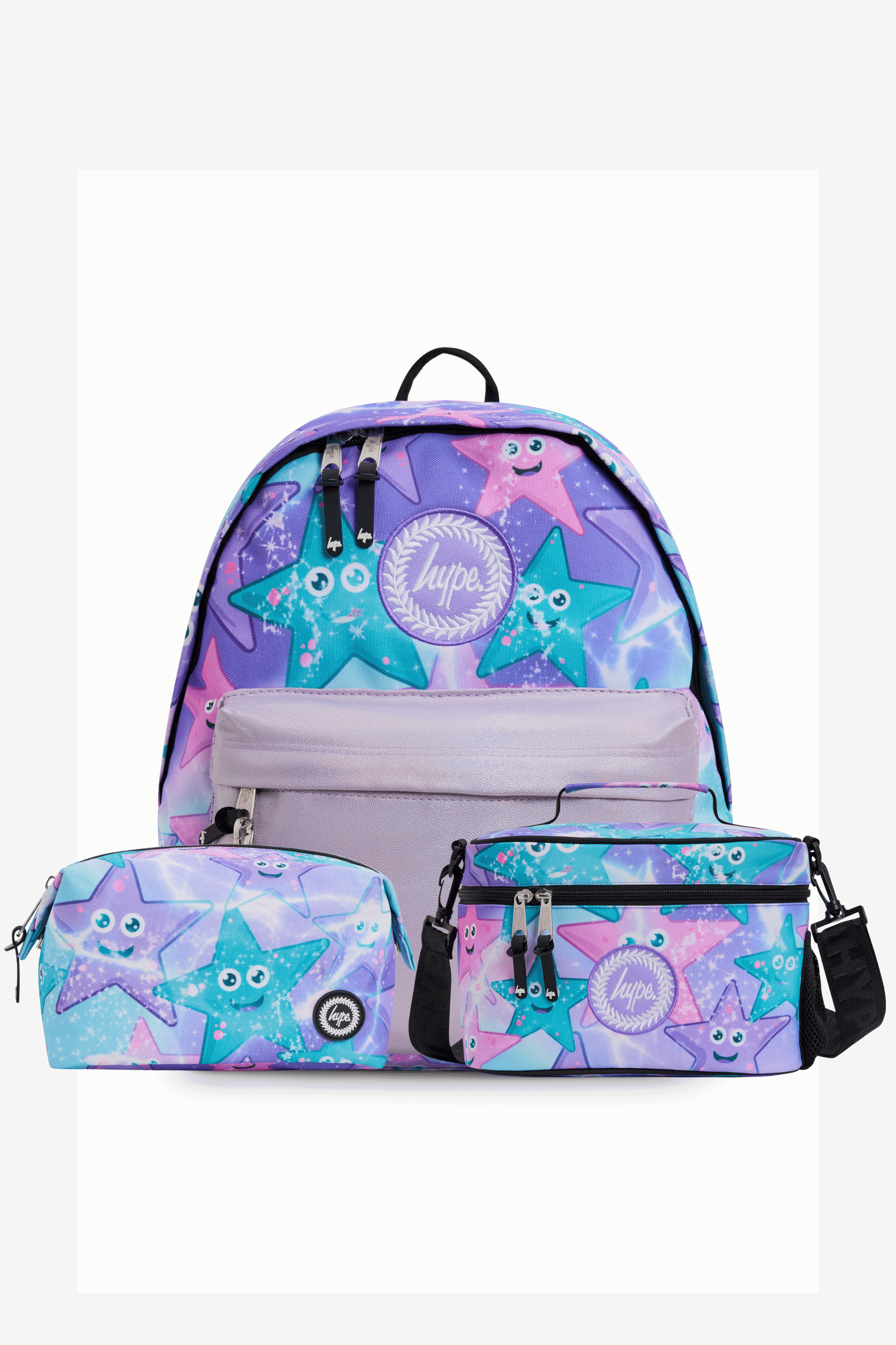 Backpack Iconic Set of 3 Purple/Green Starfish