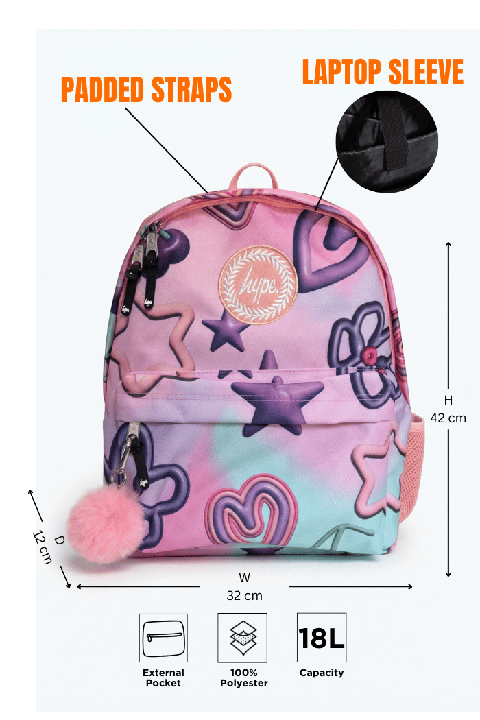 Hype Pastel Toy Chest backpack — durable materials built for daily school life