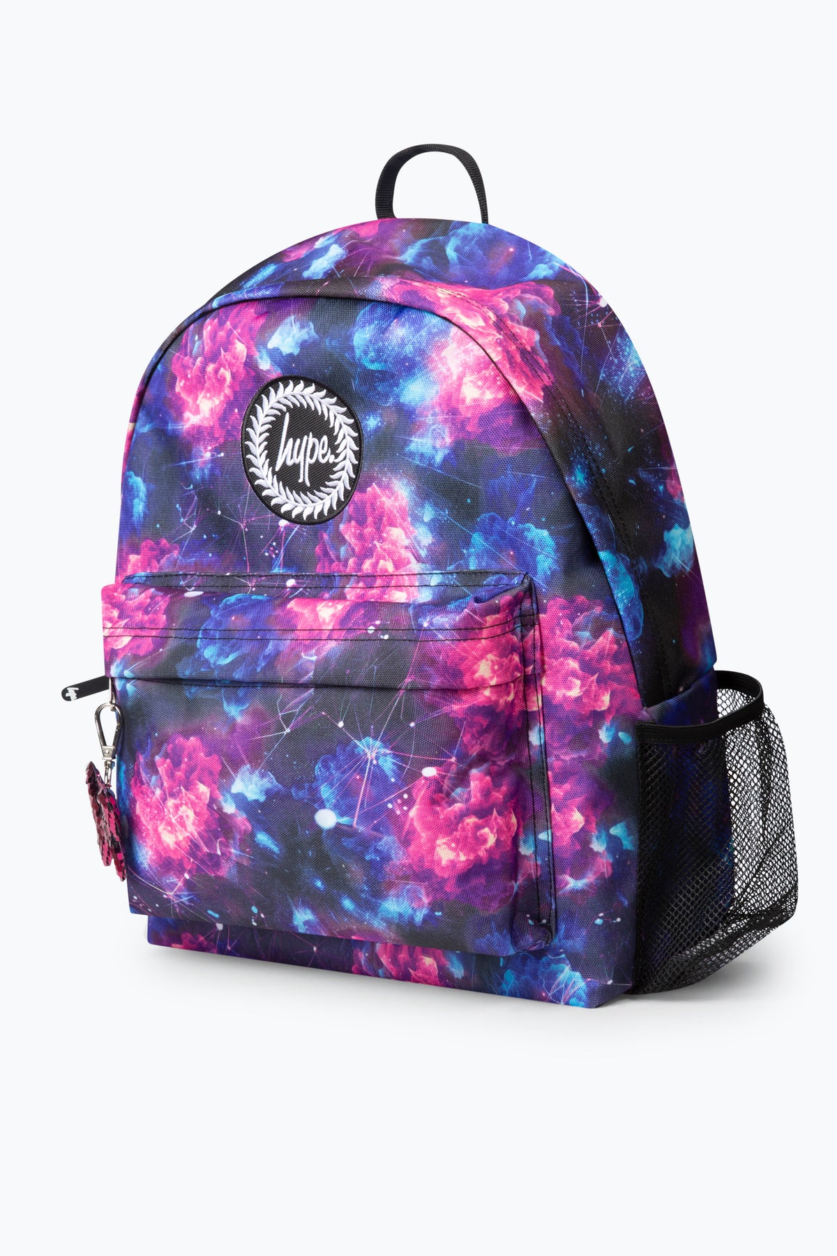 Hype Space Clusters backpack side view showing padded straps and pockets