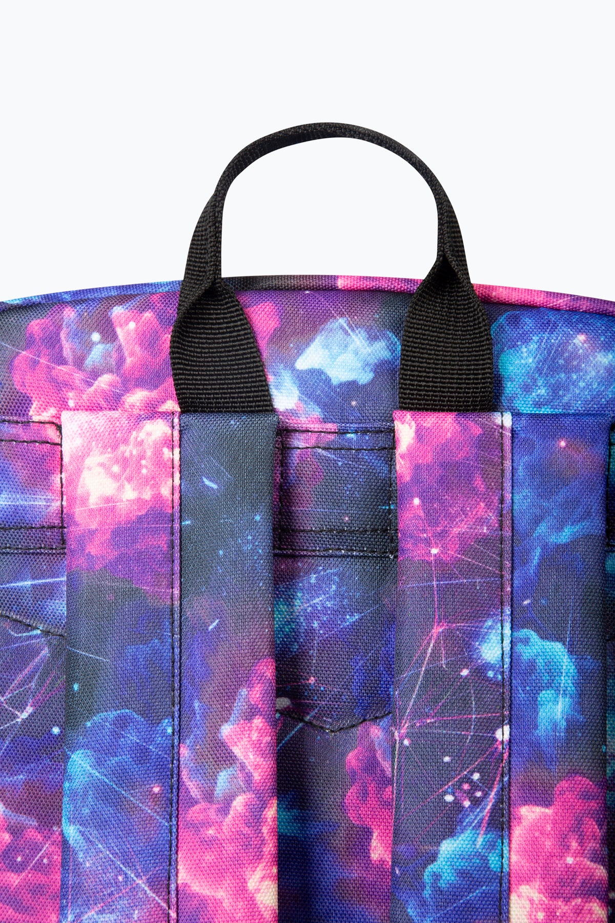Hype Space Clusters backpack — colour and design detail from above