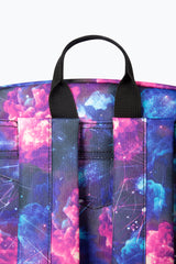 Hype Space Clusters backpack — colour and design detail from above