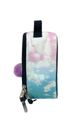 Hype Cloud Fade insulated lunch bag — open showing insulated interior and compartments