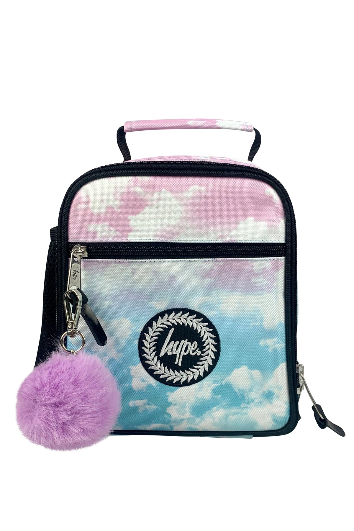 Hype Cloud Fade school bag set open interior — compartments and features