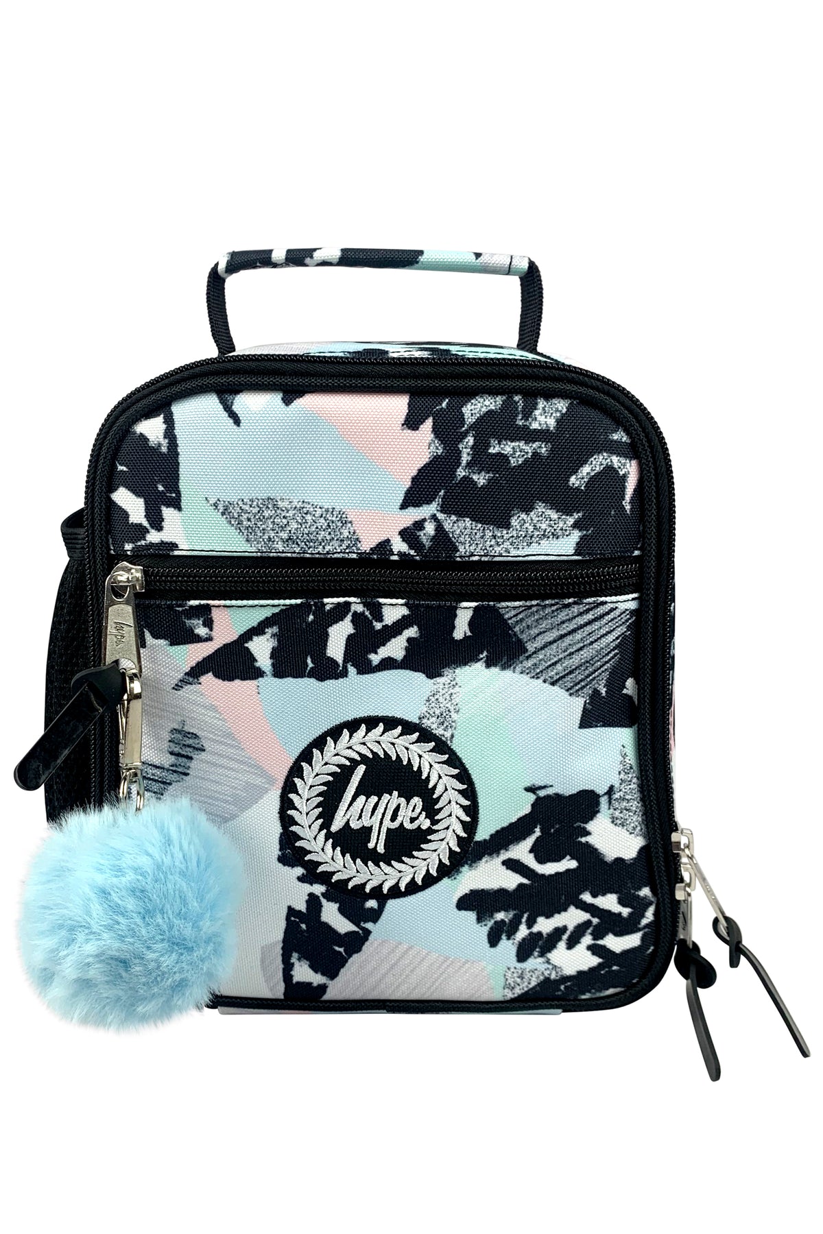 Hype Pastel Abstract school bag set open interior — compartments and features