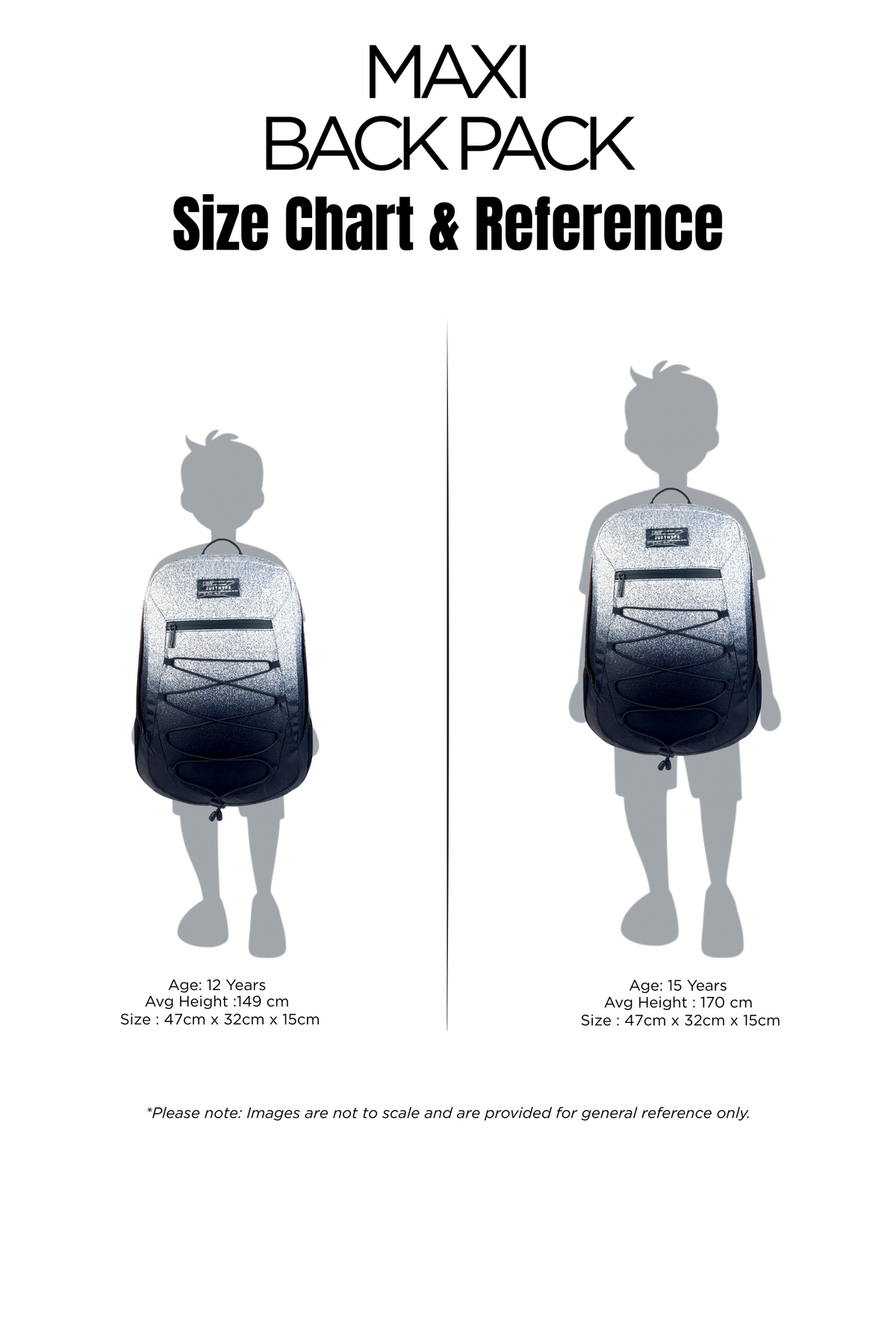 Hype Black & White Speckle Fade backpack interior — main compartment and front pocket detail