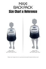 Hype Black & White Speckle Fade backpack interior — main compartment and front pocket detail