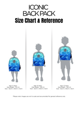 Hype Blue Pool Fade backpack interior — main compartment and front pocket detail
