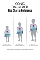 Hype Cloud Fade backpack interior — main compartment and front pocket detail