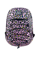 Maxi Backpack Pink Disco Leopard Set of 3 with vibrant pink leopard print and multiple zippered...