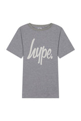Hype Unisex Essence Grey T-Shirt front view — bold Hype branding