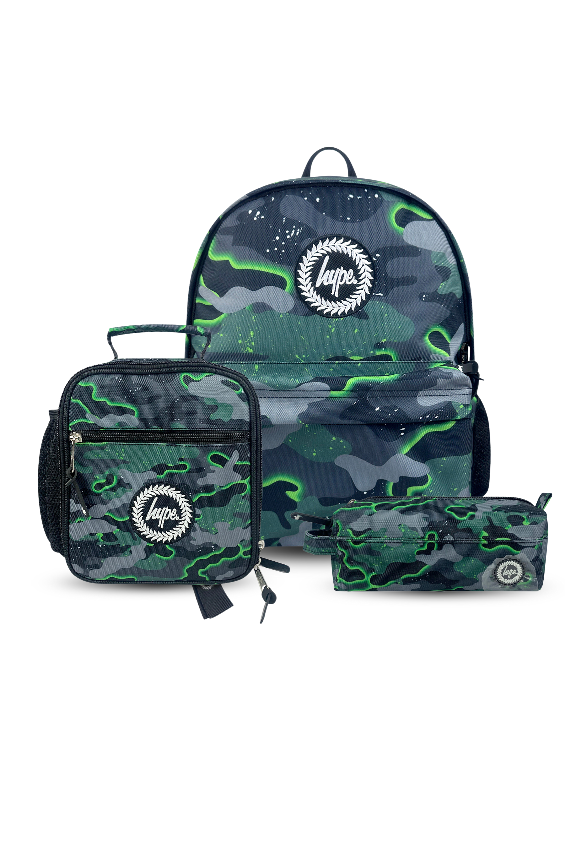 Green Glow Camo School Bundle