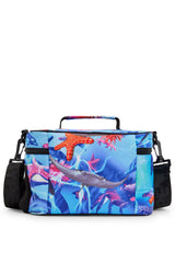 Hype Sea Life insulated lunch bag — close-up of logo and design details