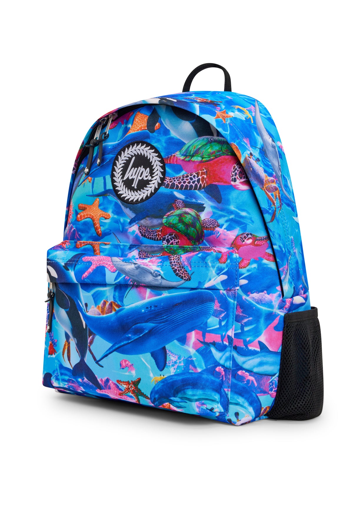 Hype Sea Life backpack front view — vibrant print and durable build