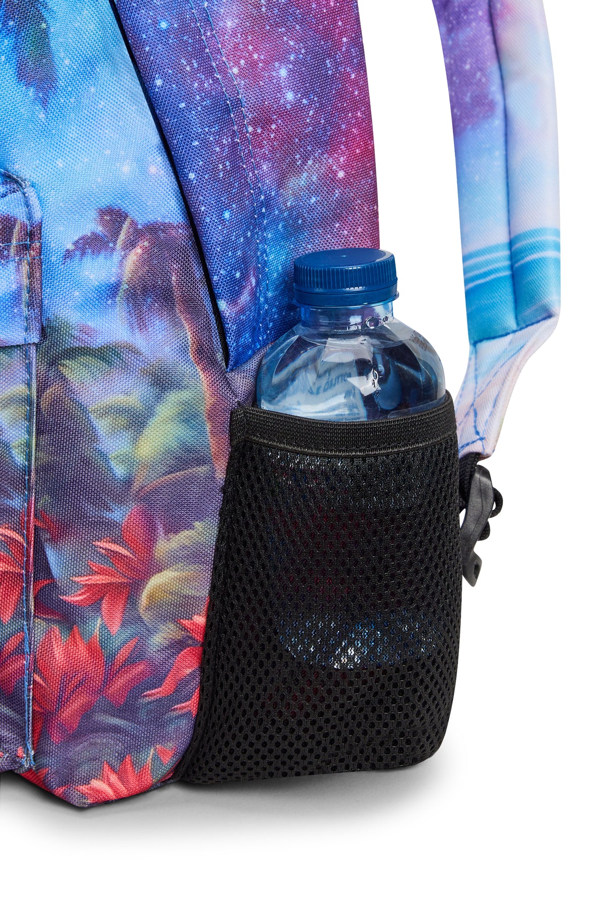 Hype Tropic Space backpack interior — main compartment and front pocket detail