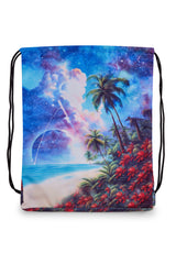 Hype Tropic Space drawstring bag front view — vibrant print and durable build