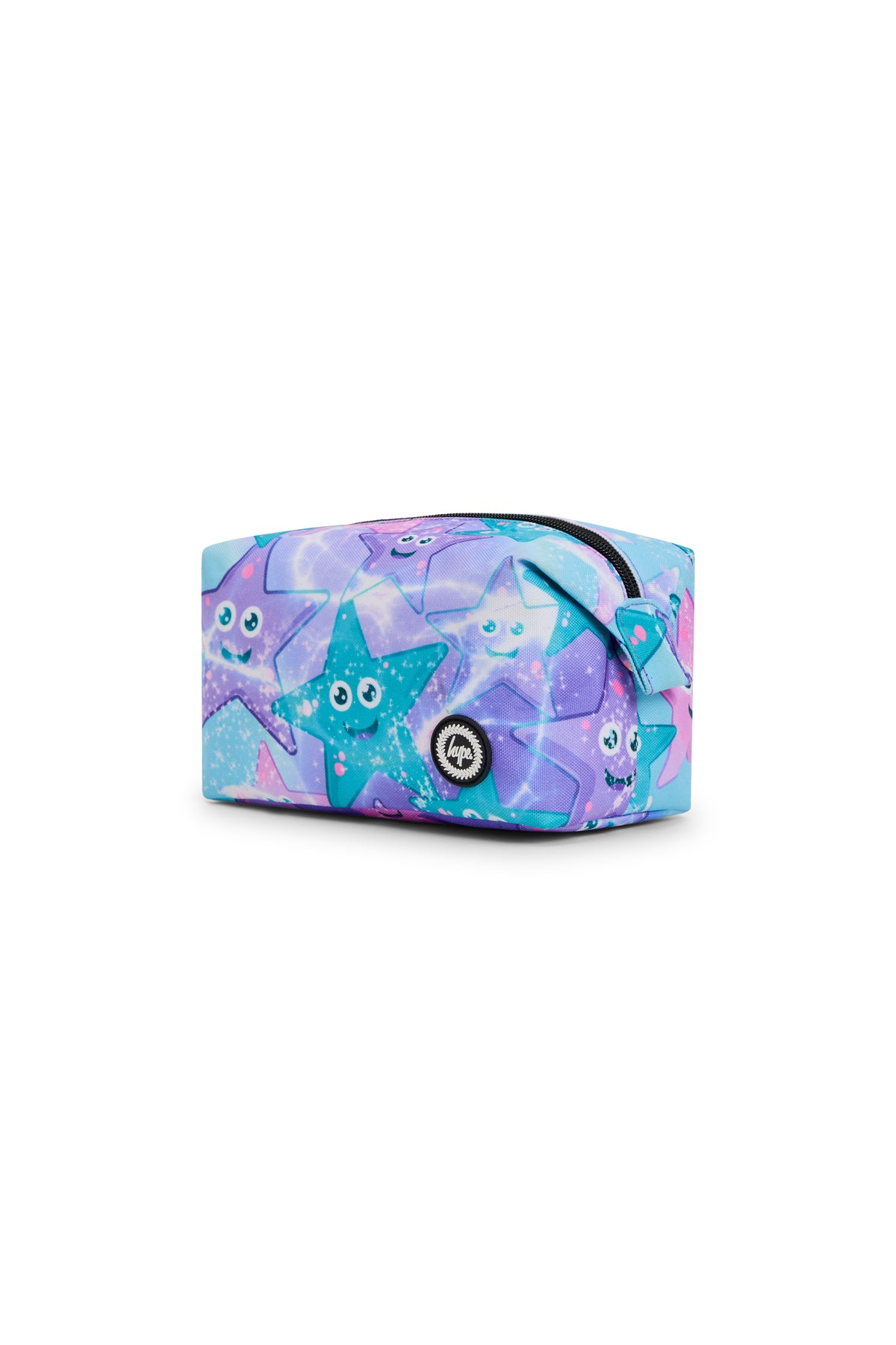 Hype Purple & Green Starfish pencil case front view — vibrant print and durable build