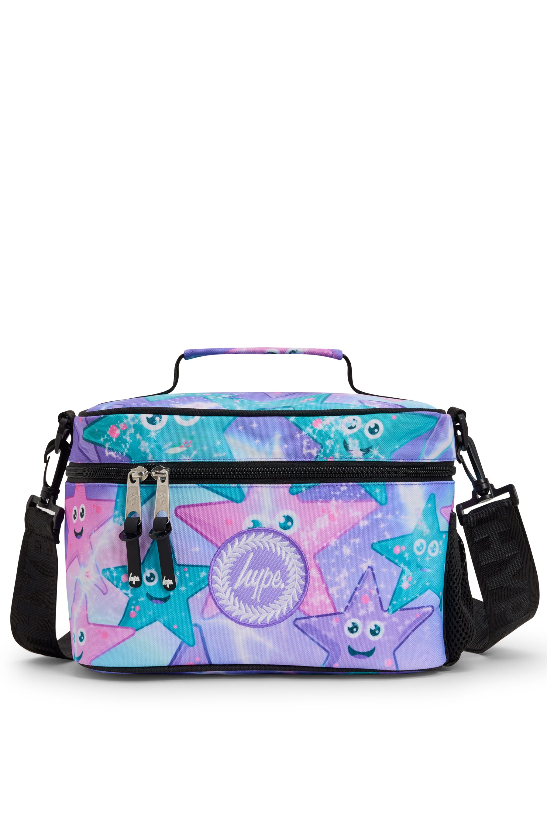 Lunch Bag Large Insulated Purple & Green Starfish