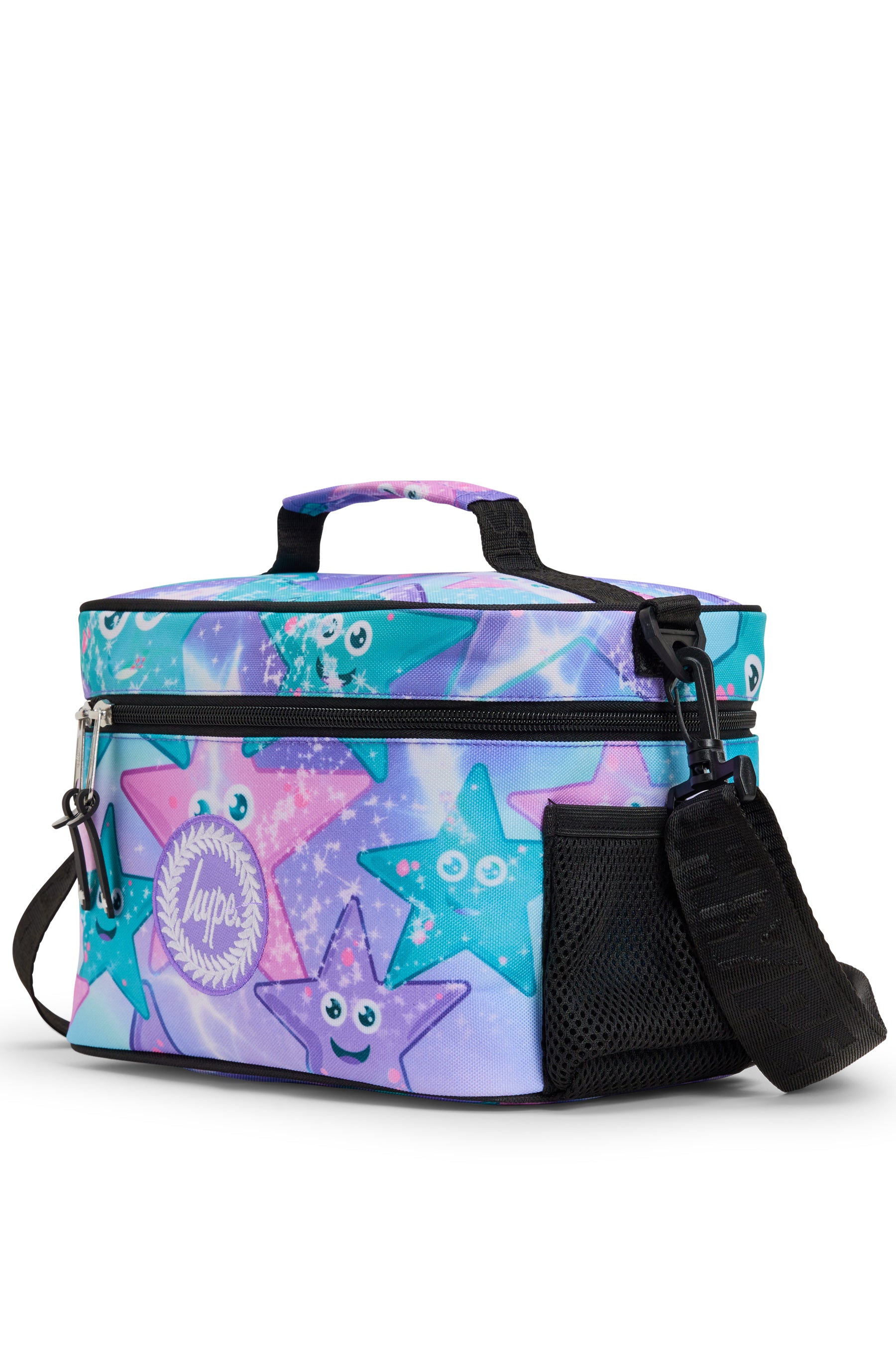 Lunch Bag Large Insulated Purple & Green Starfish